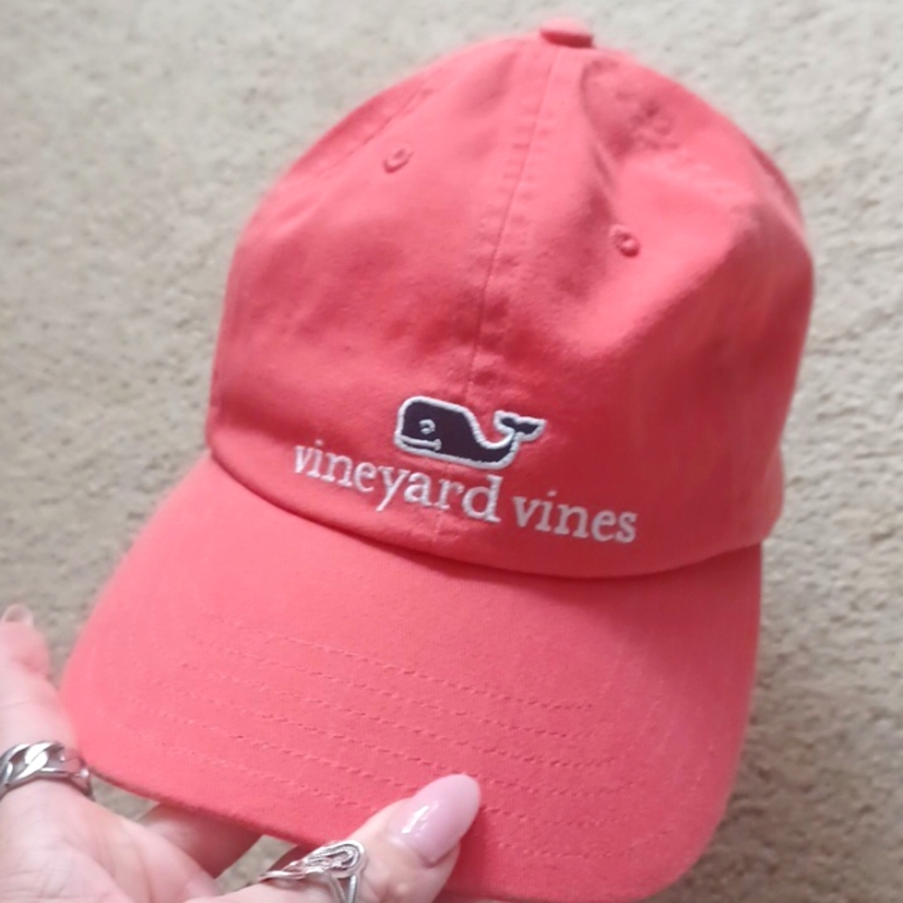 Vineyard Vines Coral Adjustable Hat - Picture 1 of 6